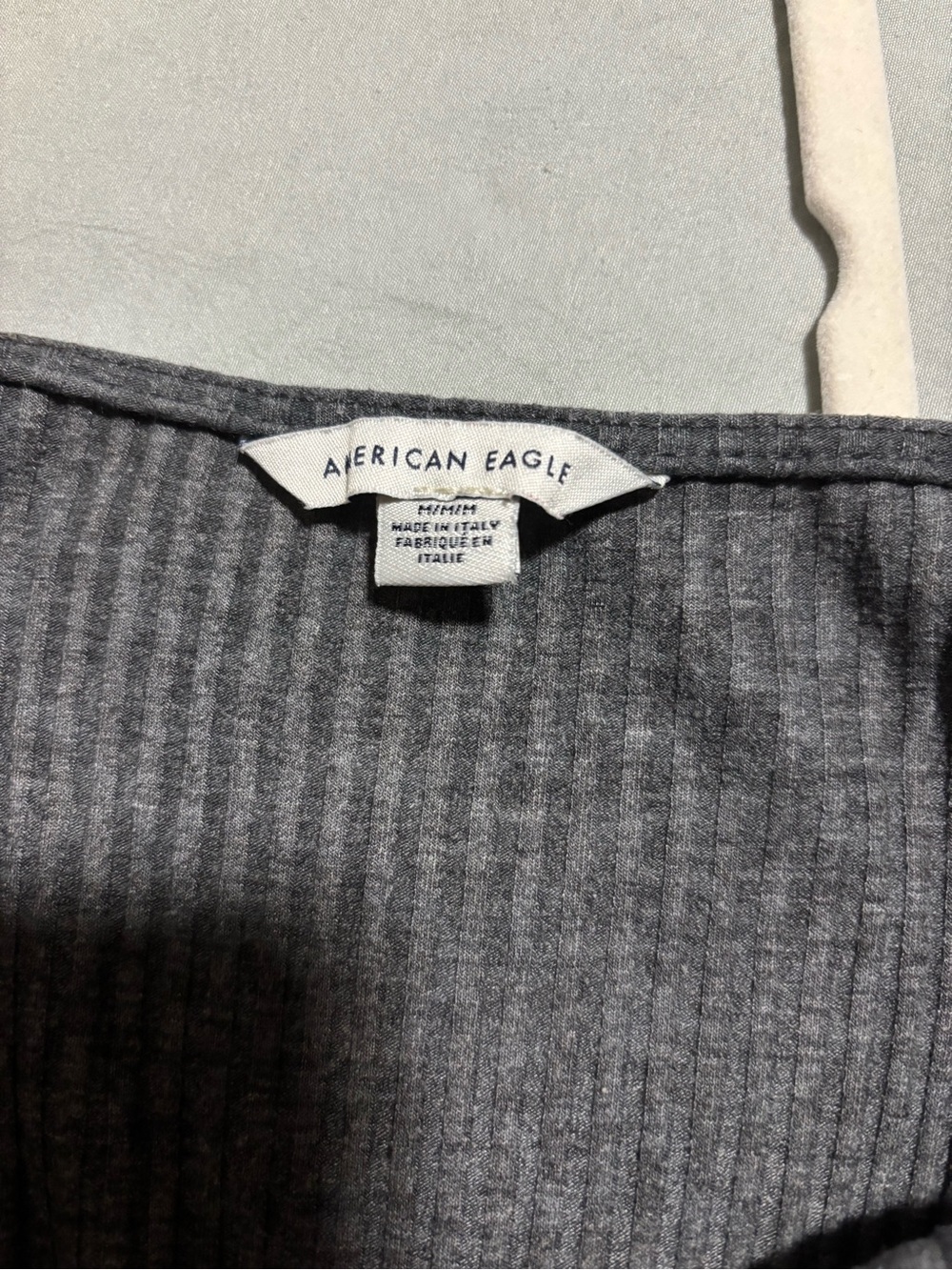 American Eagle Outfitters Gray Ribbed jumpsuit cotton